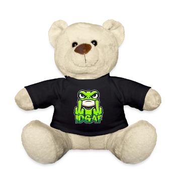Frosch Kröte Es Ist Mir Scheißegal Idgaf - Teddy - Schwarz - Vorne