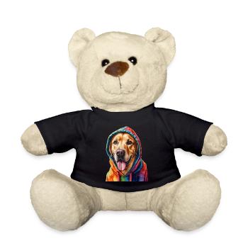 Labrador Retriever Sweat à capuche chien Funny Design Print - Nounours - noir - Devant
