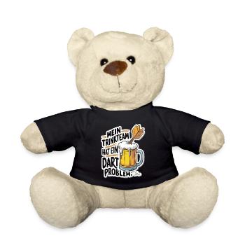 Mein Trinkteam Hat Ein Dart Problem - Teddy - Schwarz - Vorne
