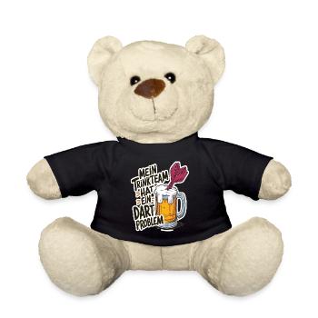Mein Trinkteam Hat Ein Dart Problem - Teddy - Schwarz - Vorne