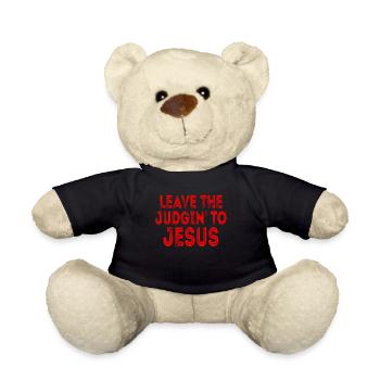 Laissez le jugement à Jésus - Nounours - noir - Devant