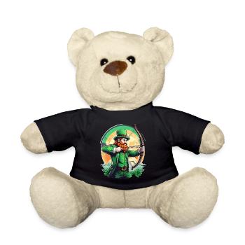St. Patrick's Day Kleeblatt Bogenschießen - Teddy - Schwarz - Vorne