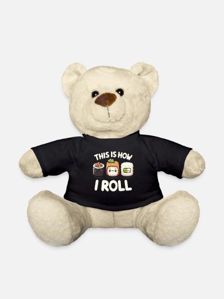 Sushi Food Japan Nigiri Gift - Teddy Bear - black
