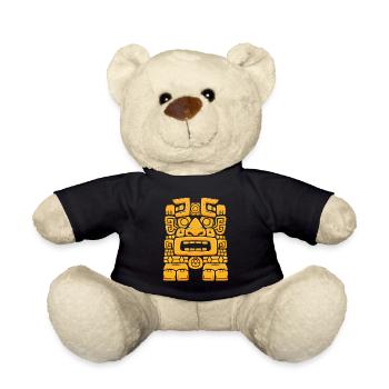 Mayan God Mayan Mythology Ancient God K'inich - Teddy Bear - black - Front