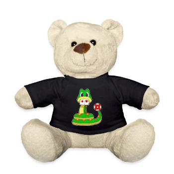 Schlange Poker Pokerkarten - Teddy - Schwarz - Vorne