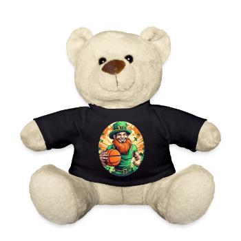 St. Patrick's Day Kleeblatt Basketball - Teddy - Schwarz - Vorne