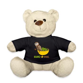 Guacamole Owl Tortilla Chips Avocado - Teddy Bear - black - Front