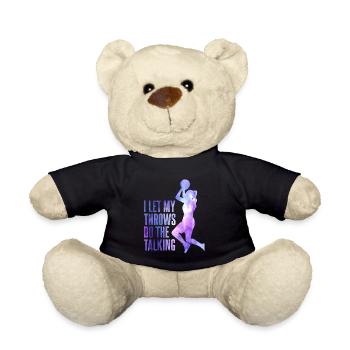 Funny Basketball Player Girl - Teddy Bear - black - Front