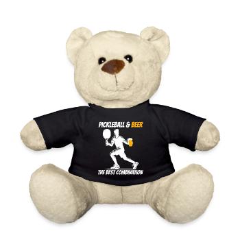 Pickleball & Beer The Best Combination - Teddy Bear - black - Front