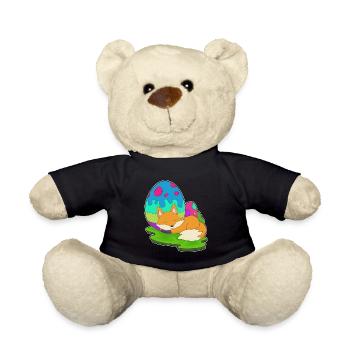 Fox Easter Easter Eggs - Teddy Bear - black - Front