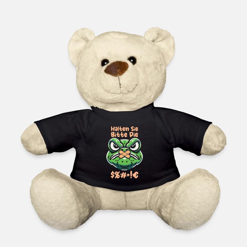 Frog Toad Please Shut Up - Teddy Bear - black