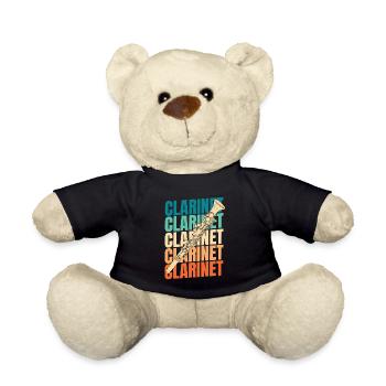 Clarinet, clarinetist - Teddy Bear - black - Front