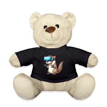 Otter VR Gamer Virtuelle Realität Science Fiction - Teddy - Schwarz - Vorne