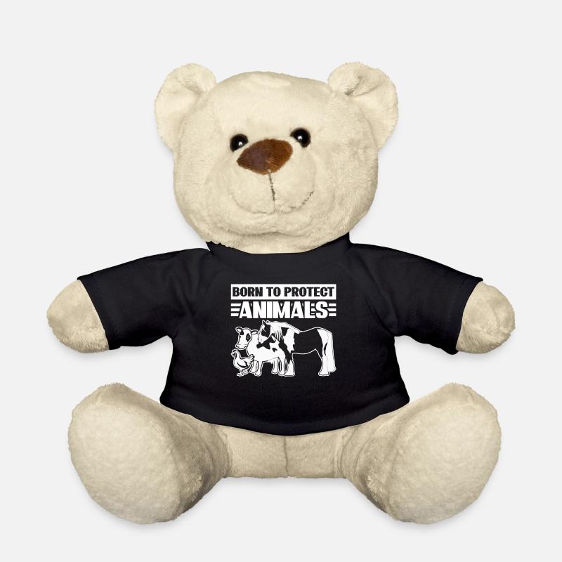 Animal Rights Vegan Save Animals - Teddy - Schwarz