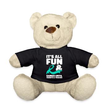 Bewusstsein Für Suchtprävention Suchterkrankung - Teddy - Schwarz - Vorne