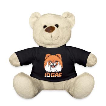 Pomeranian Idgaf - Teddy - Schwarz - Vorne