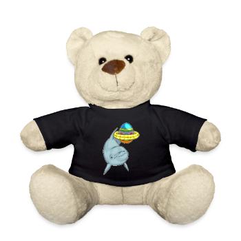 Dolphin Easter Swimming - Teddy Bear - black - Front