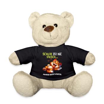 I'm Tired Lazy Funny Pajamas Morning Grouches - Teddy Bear - black - Front