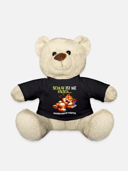 Bin Müde Faul Lustige Schlafanzug Morgenmuffel - Teddy - Schwarz