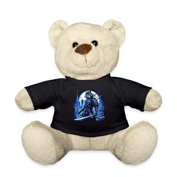 Samurai Ronin Schwertkampf Krieger Geschenk - Teddy - Schwarz - Vorne