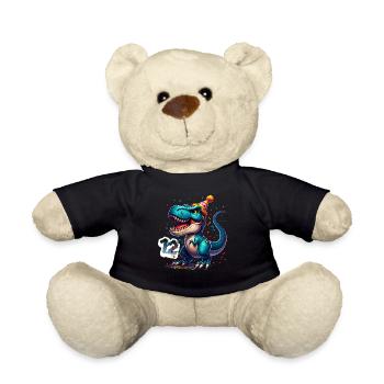 T Rex Dinosaure 12e anniversaire Enfants Anniversaire - Nounours - noir - Devant