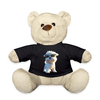 Maltese Little Maltese Dog Love Sweet Maltese - Teddy Bear - black - Front