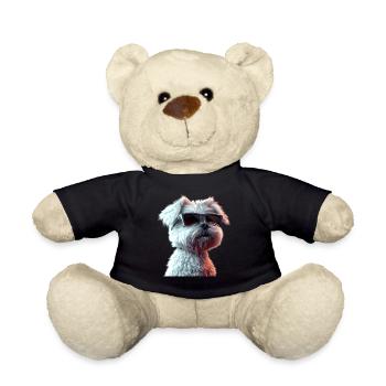 Maltese Little Maltese Dog Love Sweet Maltese - Teddy Bear - black - Front