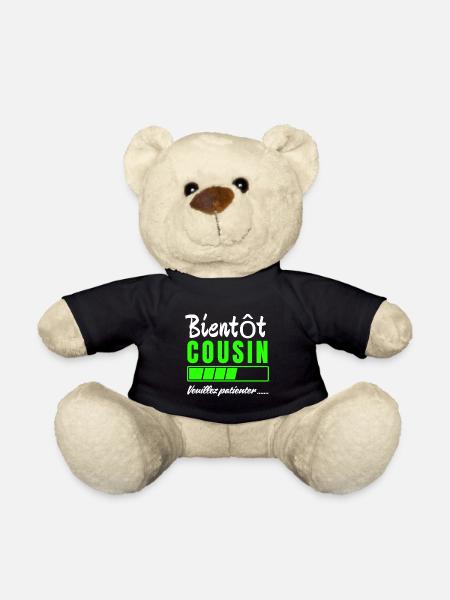 Bientôt Cousin Veuillez patienter - Nounours - noir