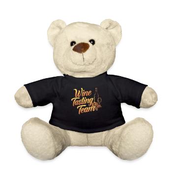 Wine Tasting Team Joy Wine Lovers - Teddy Bear - black - Front