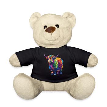 Yak Rainbow Colorful Blaze Yak - Teddy Bear - black - Front