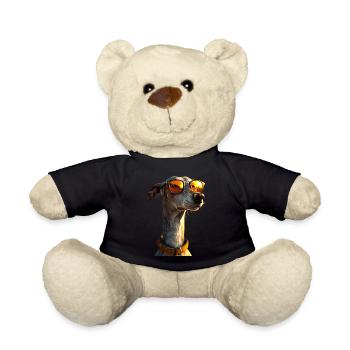 Greyhound Dog Lover Hunting Dog Love Greyhound - Teddy Bear - black - Front