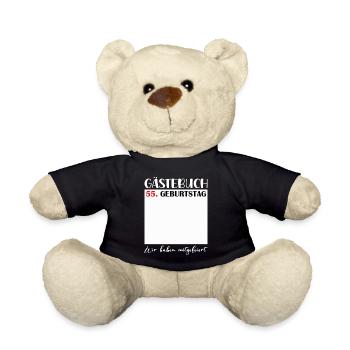55e anniversaire femmes 55 ans hommes cadeau - Nounours - noir - Devant