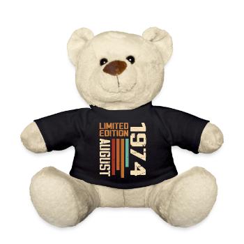 August 1974 Geburtstagsgeschenk August 1974 August - Teddy - Schwarz - Vorne