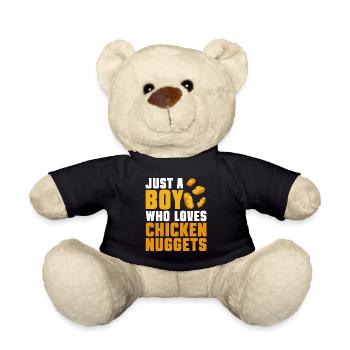 Chicken Nugget Lover Chicken Nuggets - Teddy Bear - black - Front