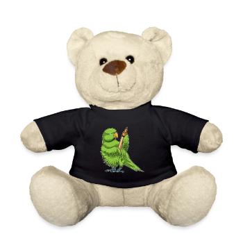 Papagei Schüler Wachsmalstift Schule - Teddy - Schwarz - Vorne
