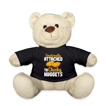 Chicken Nugget Lover Chicken Nuggets - Teddy Bear - black - Front