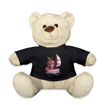 Frucht Litschi Bootfahren Geschenk - Teddy - Schwarz - Vorne