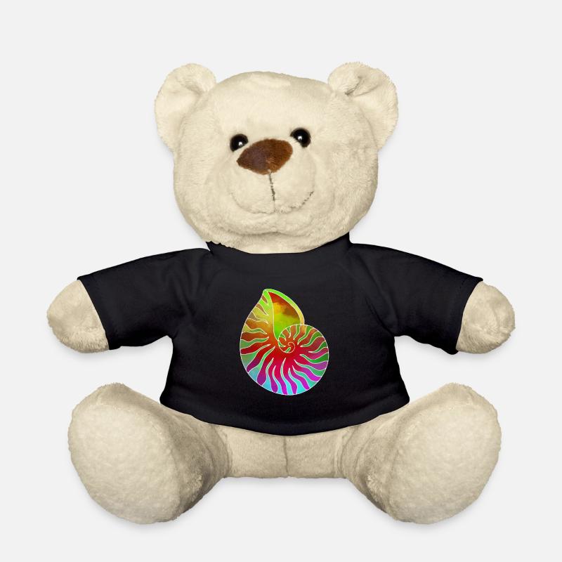 Muschel lila grün rot - Teddy - Schwarz