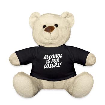 Alcohol Is For Losers Alkoholfrei Sober Ohne Alk - Teddy - Schwarz - Vorne