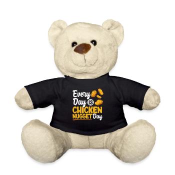 Chicken Nugget Lover Chicken Nuggets - Teddy Bear - black - Front