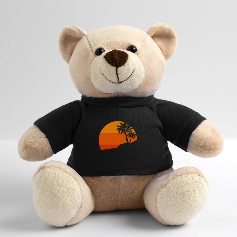 Sunset Palm Trees Retro Tropical Vibes Teddy Bear