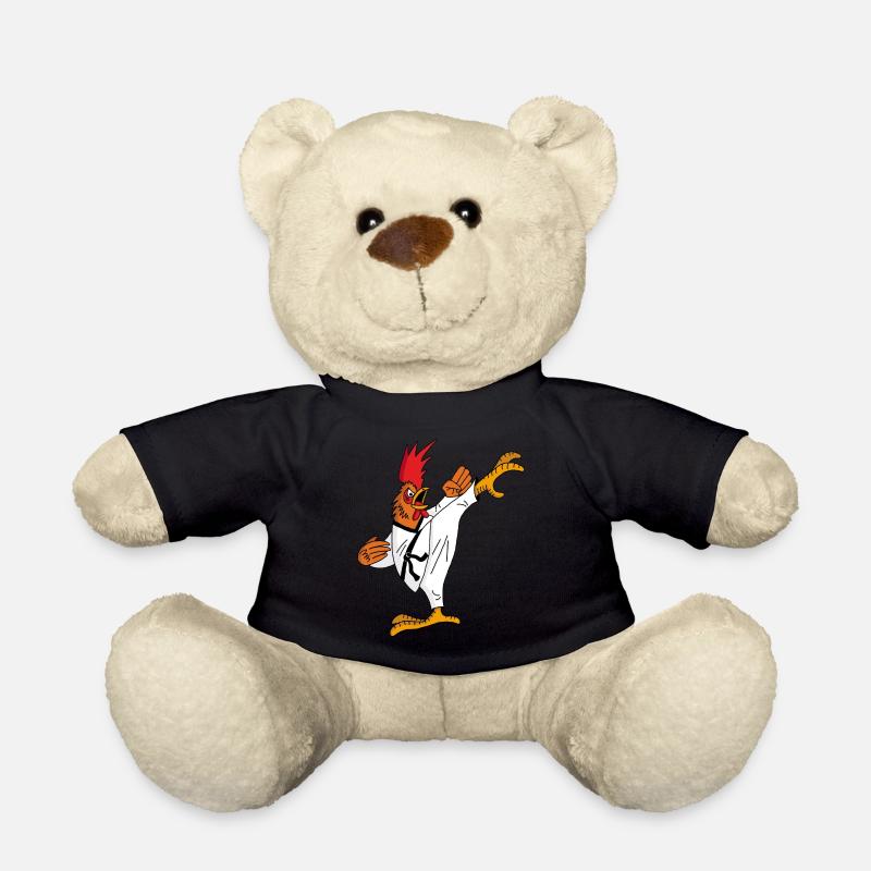 Hahn und Karate - Teddy - Schwarz