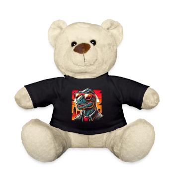 Rizzler Culture with Dinosaur Art and T-Rex - Teddy Bear - black - Front