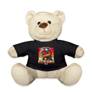 Rizzler Culture with Dinosaur Art and T-Rex - Teddy Bear - black - Front