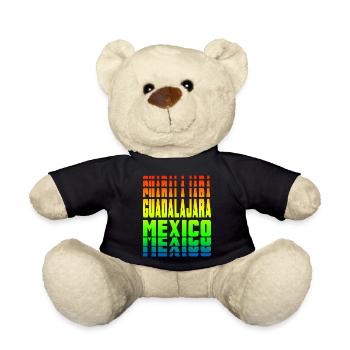 Guadalajara Mexiko Regenbogen Design - Teddy - Schwarz - Vorne