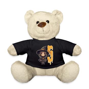Witch Birthday Costume – Five Years - Teddy Bear - black - Front