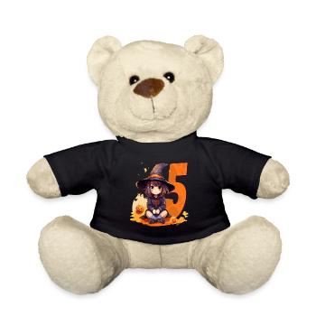 Witch Birthday Costume – Five Years - Teddy Bear - black - Front