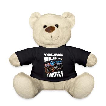 Fête du 13e anniversaire de Monster Truck - Jeune, Sauvage - Nounours - noir - Devant