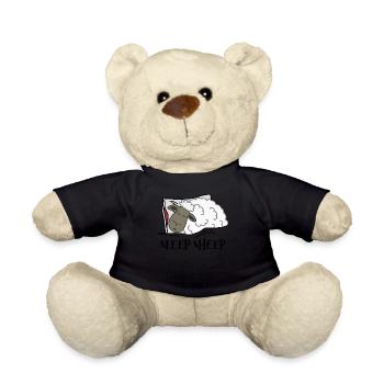 Tired Sleeping Sheep Nap Sleep - Teddy Bear - black - Front