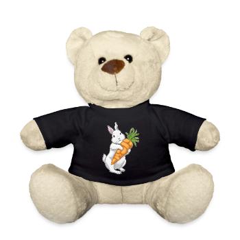 Rabbit Carrot - Teddy Bear - black - Front